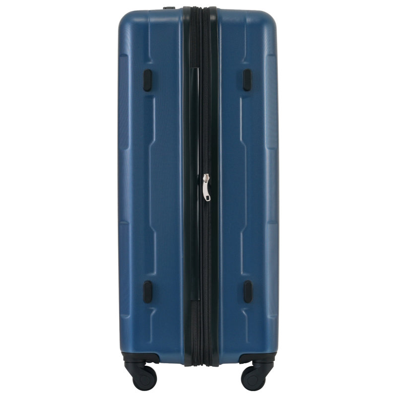 Expandable ABS Luggage Set with TSA Lock & 360° Spinner Wheels, Blue