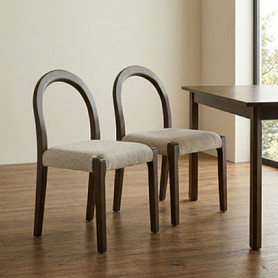 Elena Set of Two Solid Oak Dining Chairs