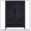 Vitrine haute de 60 po avec porte en verre trempé, éclairage DEL, deux tiroirs, armoire de rangement de style moderne pour le salon, le bureau et le bureau-992588527