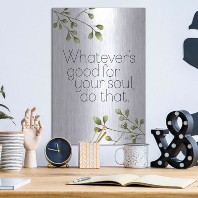 'Greenery Good for Your Soul' by Susan Ball, Metal Wall Art