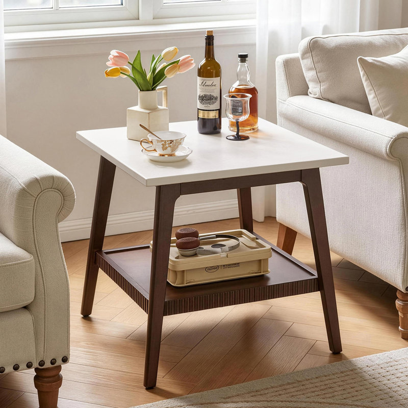 Table de bout avec rangement, table d'appoint