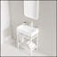 Meuble-lavabo autoportant de 24 po avec lavabo en céramique, pieds en métal ouverts et tablettes de rangement, finition blanche brillante pour les salles de bain modernes-1658727297-1658727303