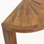 Table basse demi-lune en chêne ambré