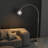75 inch modern arched floor lamp with metal lampshade and weighted marble base
