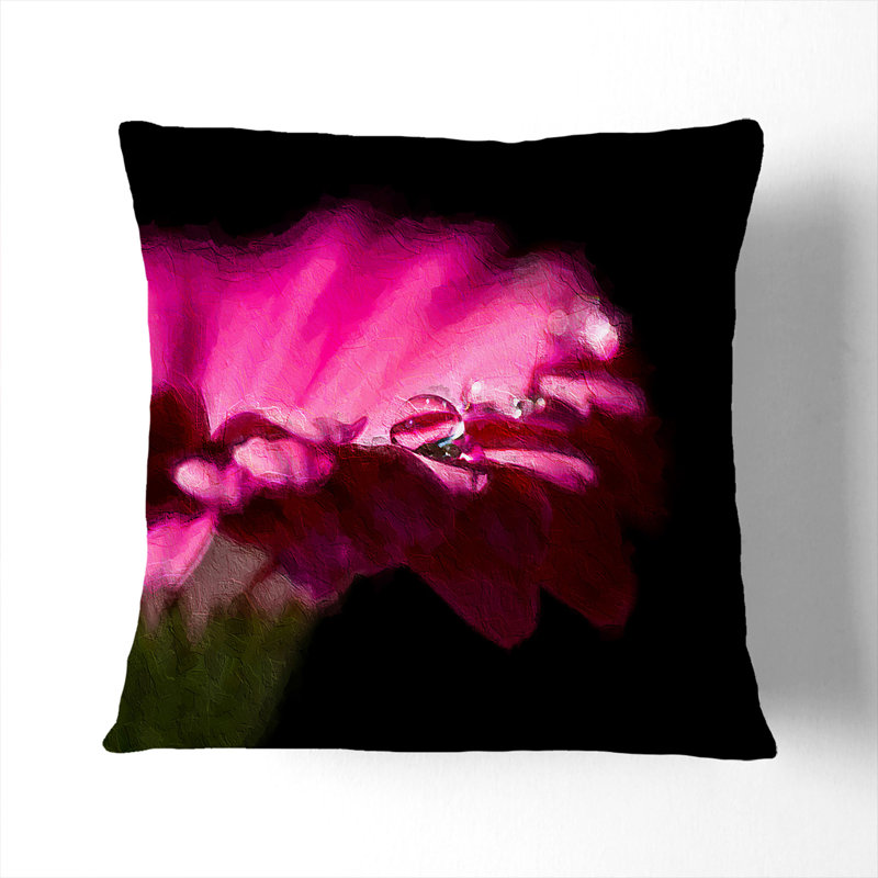 Pink Gerbera Flower Cushion with Filling, 55cm H x 55cm W x 20cm D
