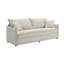 Canapé-lit modulaire en tissu beige avec 2 coussins décoratifs Elisea