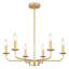 Lustre de style moderne à bougie en métal à 6 lumières de 24 po Mayani Roxsanne-36236828