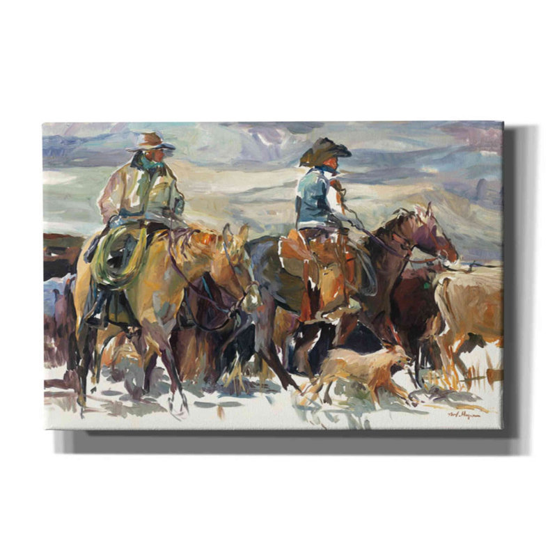 «The Roundup» par Marilyn Hageman, reproduction d'art sur toile tendue