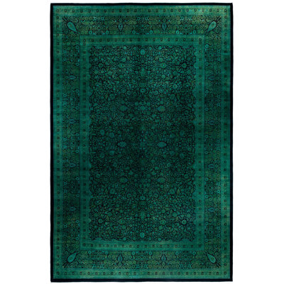 Overdyed One-of-a-Kind 12' 0" X 18' 7" Hand Knotted Area Rug