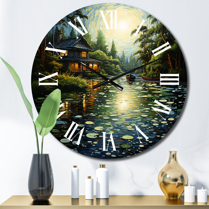 Horloge murale en métal Junien, Moyenne