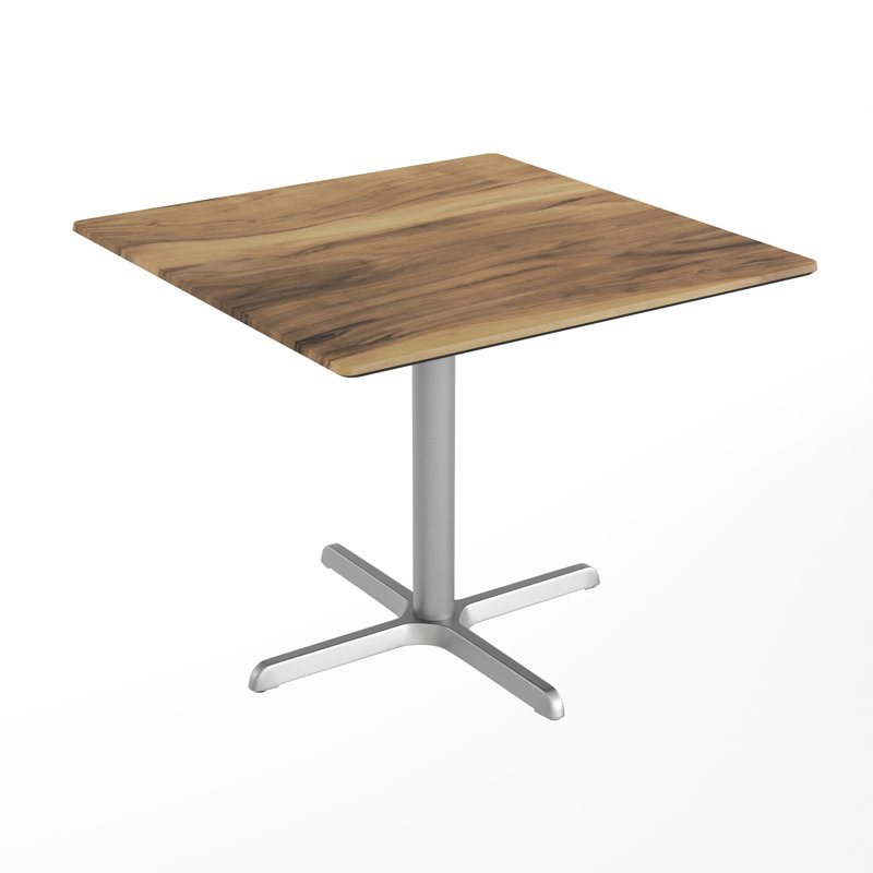 Plateau de table commercial à surface lisse avec base entrecroisée à hauteur de table, H 31 po x L 36 po x l 36 po, Natural