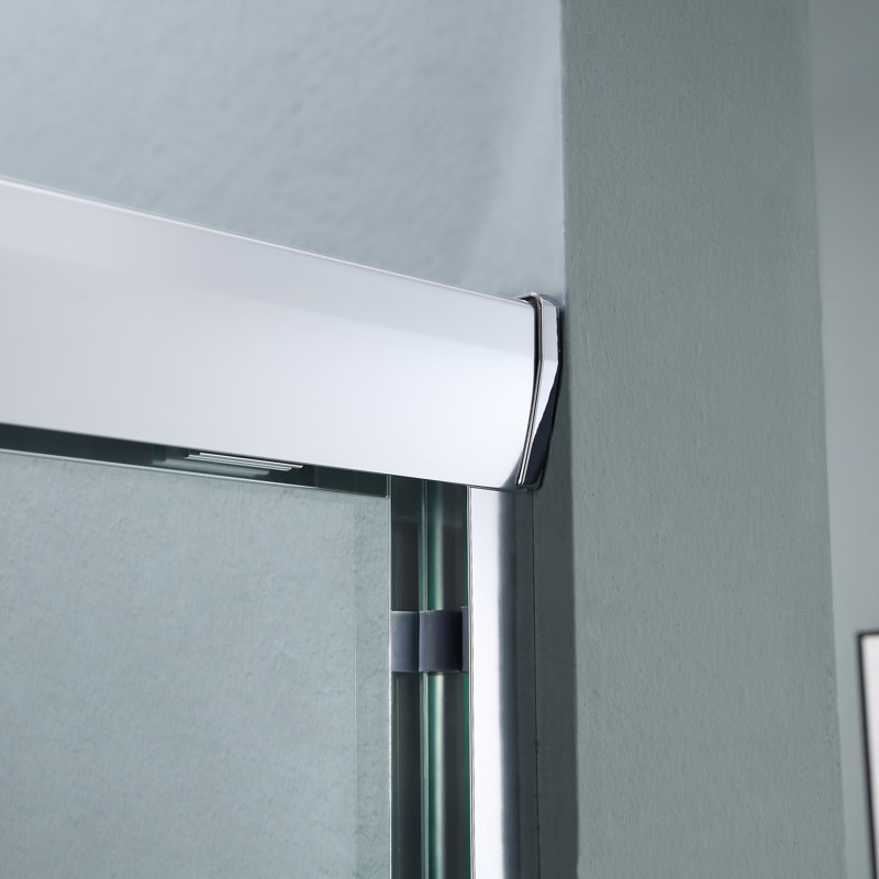 48" Chrome Semi-Frameless Bypass Sliding Shower Door