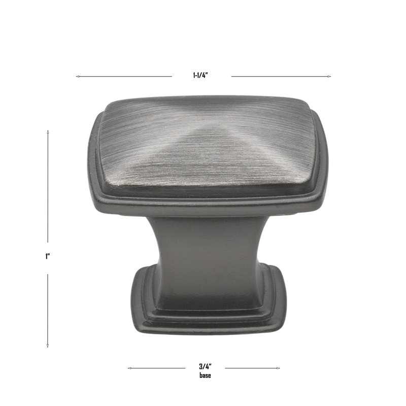 Paquet multiple de boutons carrés de 1 1/4 po Deco, Étain satiné