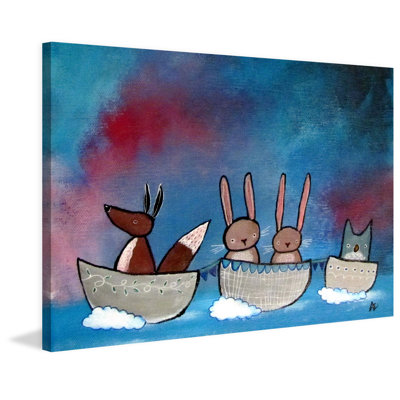 «Friends In Boat», reproduction sur toile tendue