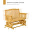 Banc oscillant pour 2 personnes Outsunny