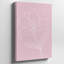 Reproduction d'art numérique sur toile rose pastel rose qui crée une toile de fond minimaliste-819414816