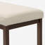 Banc rembourré blanc perle Pearl