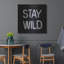 Ebern Designs «Stay Wild In Neon White» par Luxe Portfolio, art mural en métal-1359541569