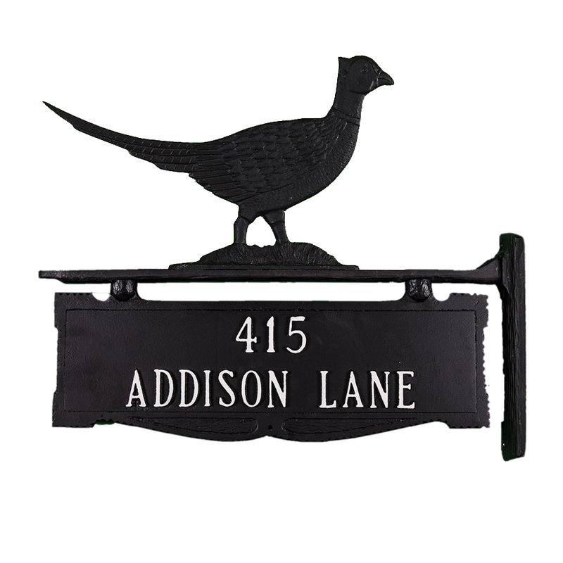 2-Line Address Post, Yes, Satin Black
