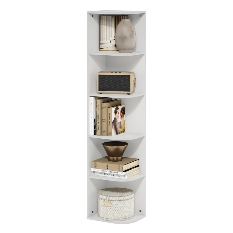 Bibliothèque standard Cresta, Blanc, (5 tablettes) H 51,73 po x l 12,01 po x P 9,3 po