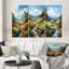 «Mountains Sharp Summer Peaks», 3 pièces sur toile-25296435-25296437