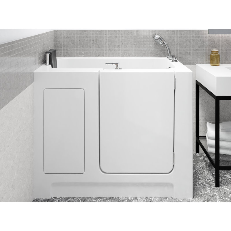 Therapeutic Tubs 27 in. x 47 in. Right Drain Quick Fill Walk-In Soaking Tub in White