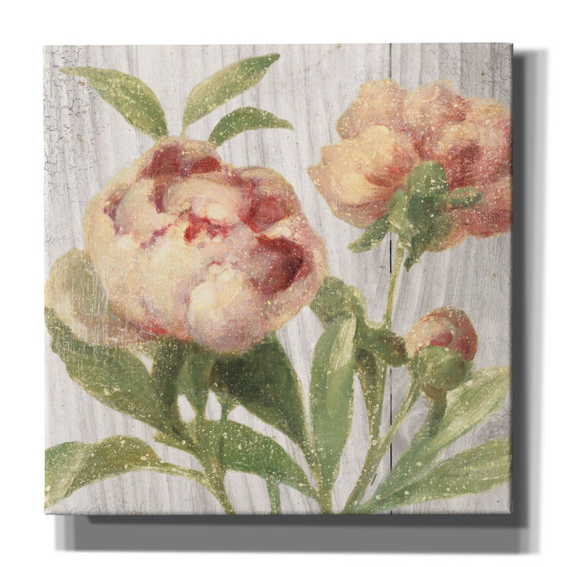 «Scents Cottage Florals 1 C» par Danhui Nai, art mural sur toile, H 18 po x l 18 po