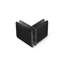 Pince de traverse pivotante biseautée 90 degrés FHC BPT90MB - Noir mat-133899483