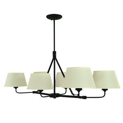 Lustre à niveaux 6 lumières façon bougie