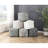 Modern Fabric Upholstered Pouf , Multi-Color, Non-Slip Base, Spot Clean Only With Multi-Color And Zipper Closure-2027307989