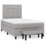 Lit sommier avec matelas Vidaxl gris clair-1095059009