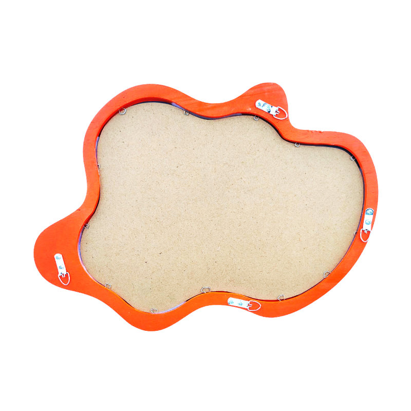 Irregular Wave Mirror, Orange