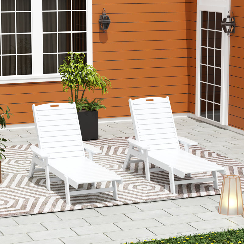 Chaise longue inclinable de 46,7 po Laguna, Blanc