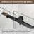 56-60" W X 75" H Semi-Frameless Shower Door Sliding Glass Shower Door Walk In Bathroom Door With Tempered Glass-118786089