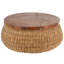 Table basse de salon avec plateau en teck brun Kai Cole