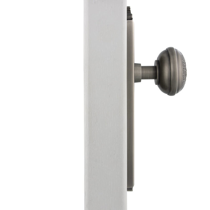 Egg & Dart Plate with Egg & Dart Door Knob, Antique Pewter