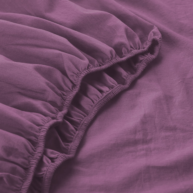Joshua-Lewis Microfiber Brushed Fitted Sheet, Kingsize (5'), Purple