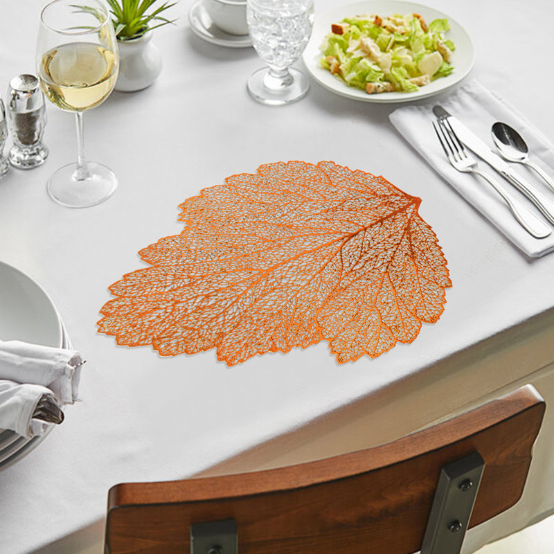 Ensemble de 6 napperons décoratifs en feuille de PVC Decumin