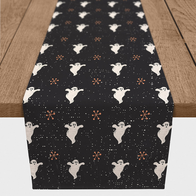 Carmindy Geometric Halloween Table Runner, 90" L x 16" W