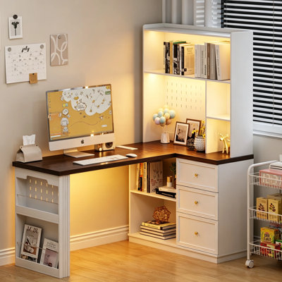L-Shaped MDF Computer Desk