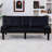 The 67-inch black Unavailable multi-functional sofa bed with a foldable and cup holder design makes it extremely convenient to turn the living room into a guest room