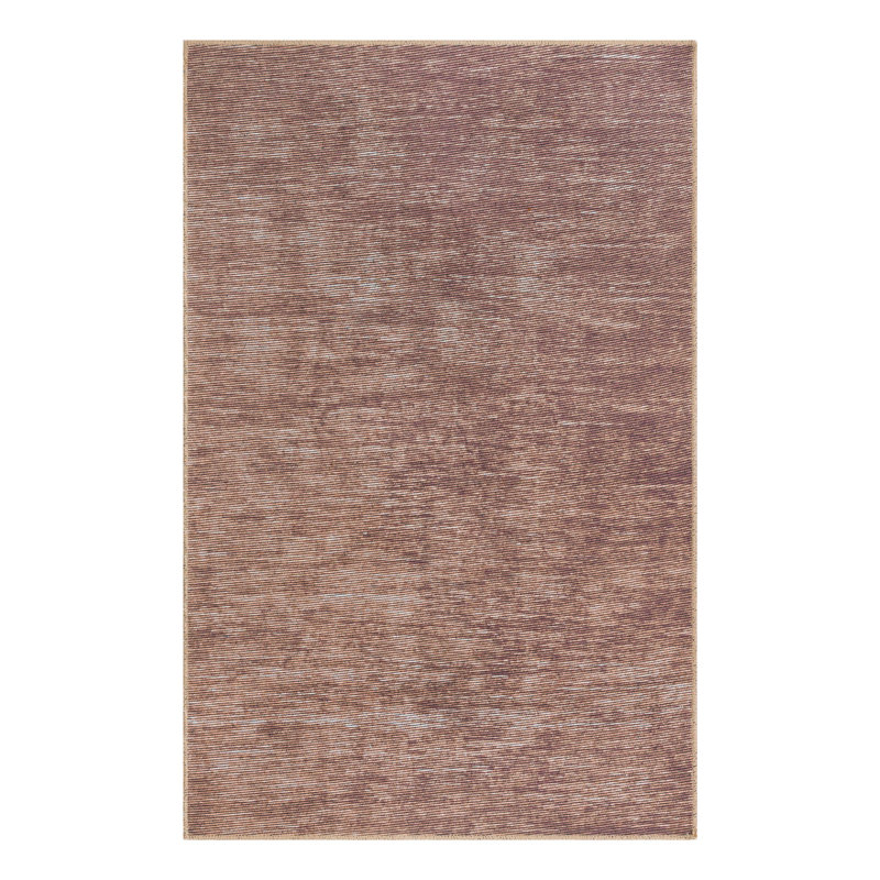 Tapis en chenille Power Loom brun, Rectangle 3 pi 6 po x 5 pi 6 po