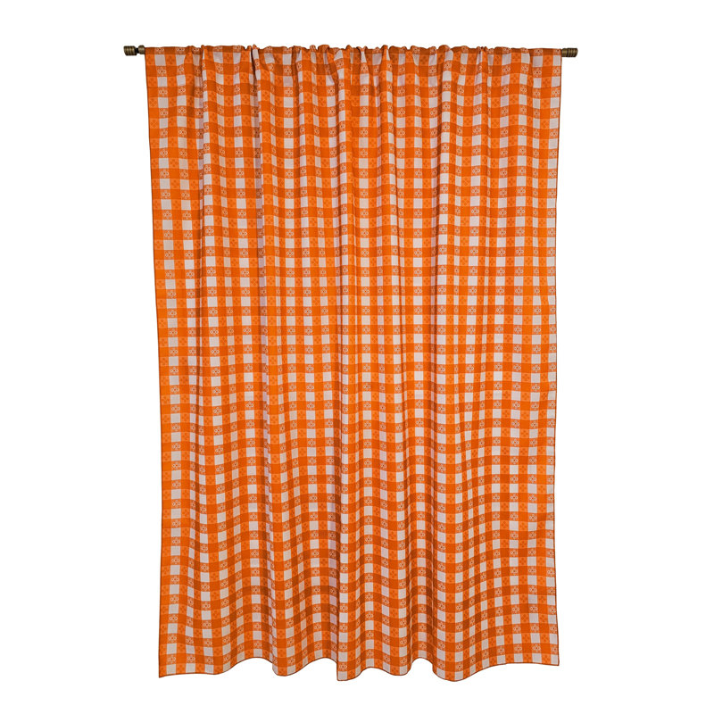 Rideau de fenêtre Popeline, L 58 po x L 84 po, Orange