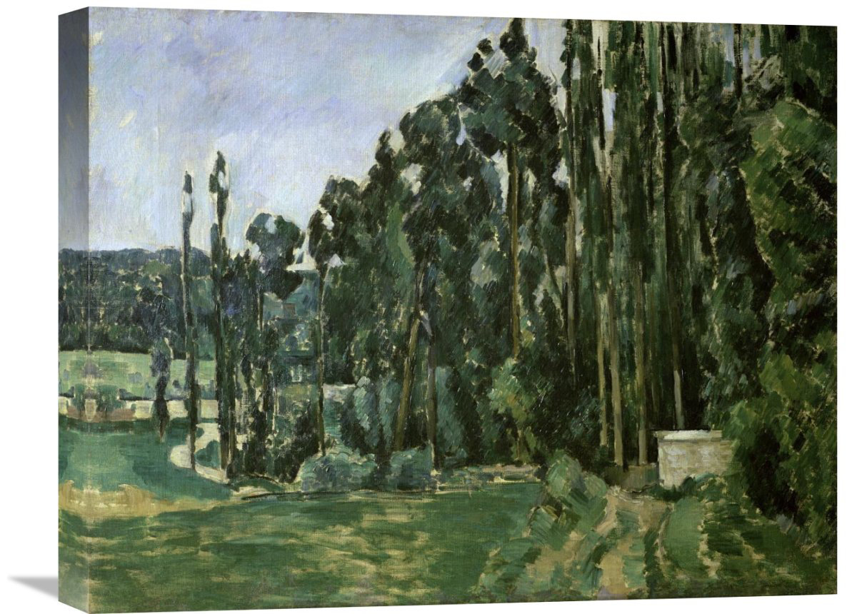 Vault W Artwork The Poplar Trees by Paul Cezanne - Print on Canvas ...