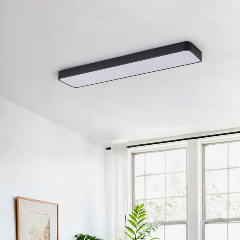 1-Black and white LED dimmable Flush mount light