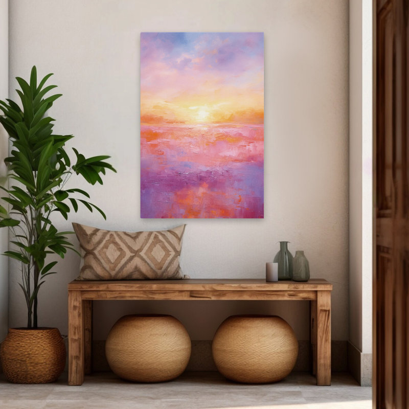 Beautiful Sunset - Contemporary Vibrant Sunset, H 48 po x l 32 po