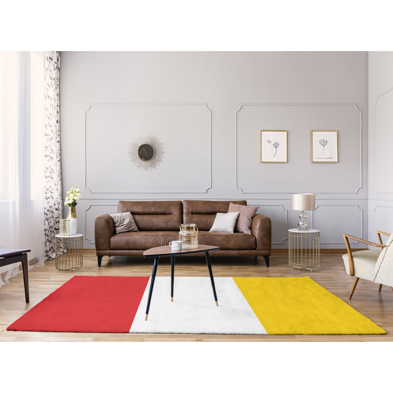 Tapis de zone rouge/jaune, Rectangle 9 pi x 12 pi