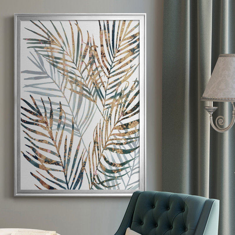 «Summer Gaze I», toile encadrée de qualité supérieure - prête à être accrochée, Cadre argenté, H 24,5 po x l 18,5 po x P 1 po