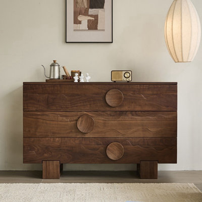 Commode d'appoint simple en noyer noir