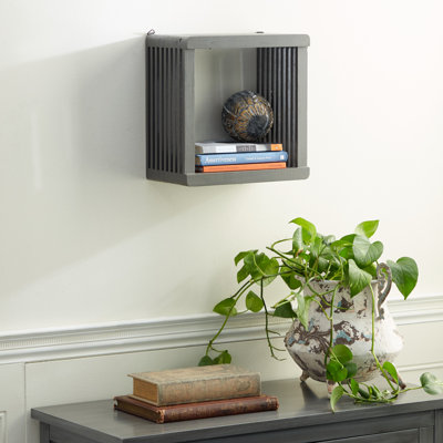 Alvera Square Accent Shelf with Hooks